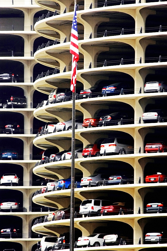 Low angle view of a building, Marina City Complex, Chicago, Illinois, USA