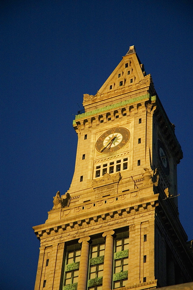 Low angle view of a tower, Custom House, Boston, Massachusetts, USA