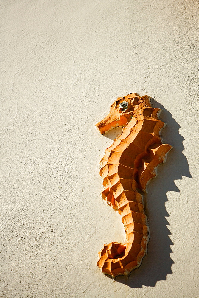 Close-up of carving on the wall