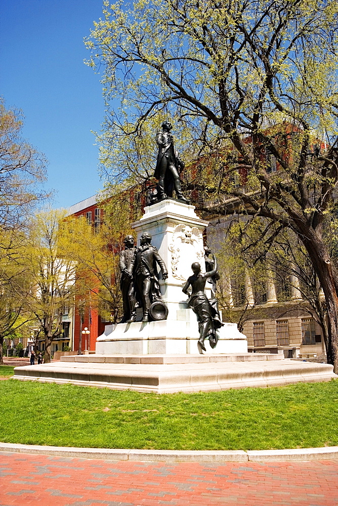 Statue of Major General (US) Marquis De Lafayette, Lafayette Park, Washington DC, USA