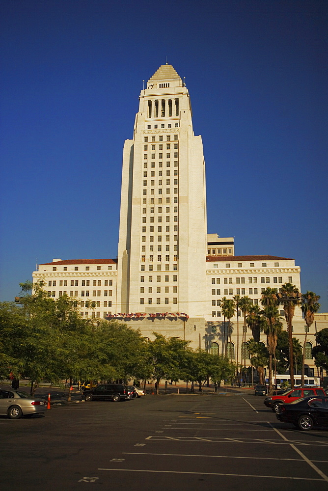 Low angle view of a building, City Hall, Los Angeles, California, USA