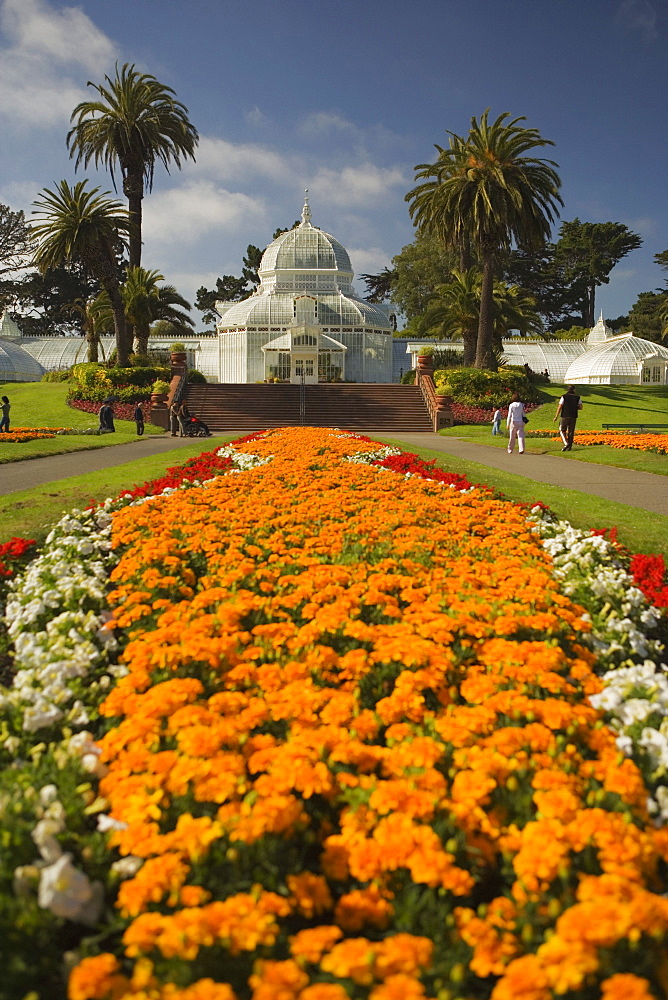 Tourists in a garden, California, USA