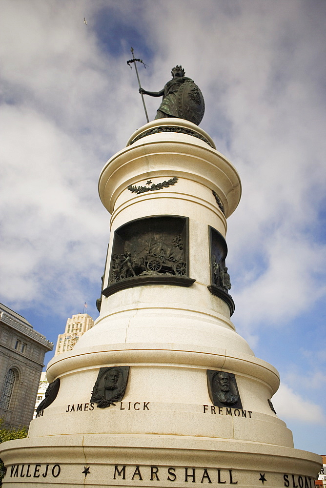 Low angle view of statue, San Francisco, California, USA