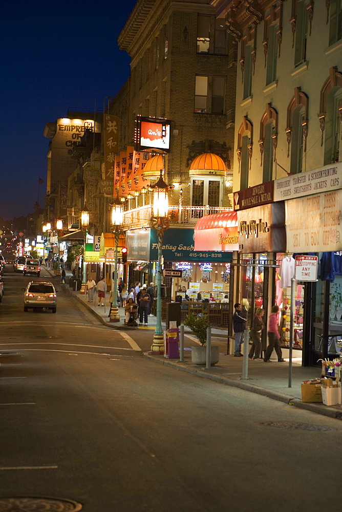 Large group of people in the market, California, USA