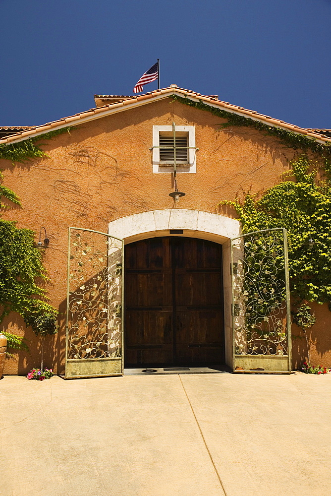 Facade of a winery, Napa Valley, California, USA