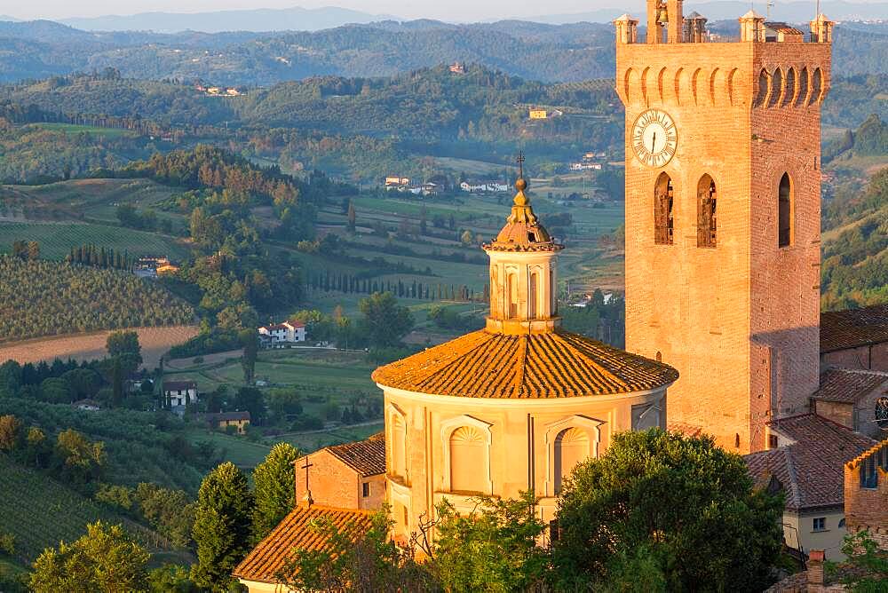 Prato del Duomo and countryside around San Miniato, Tuscany, Italy