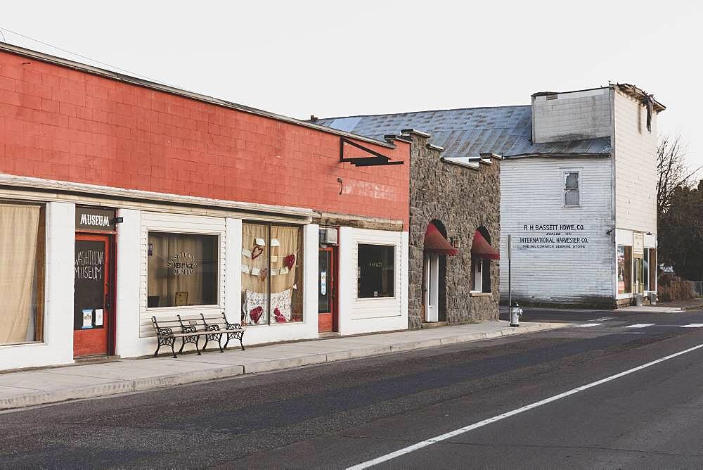 Buildings on Main Street, businesses boarded up