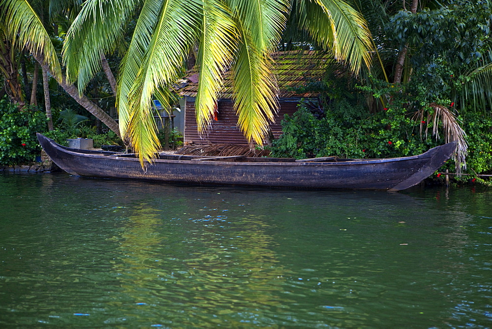 Boat on River, Alleppey, Kerala, India