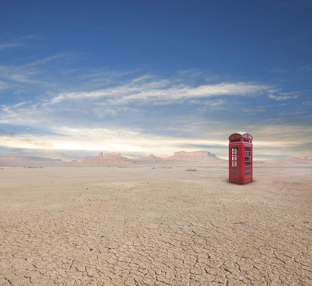 Telephone Box in Desert, Death Valley, California, United States of America