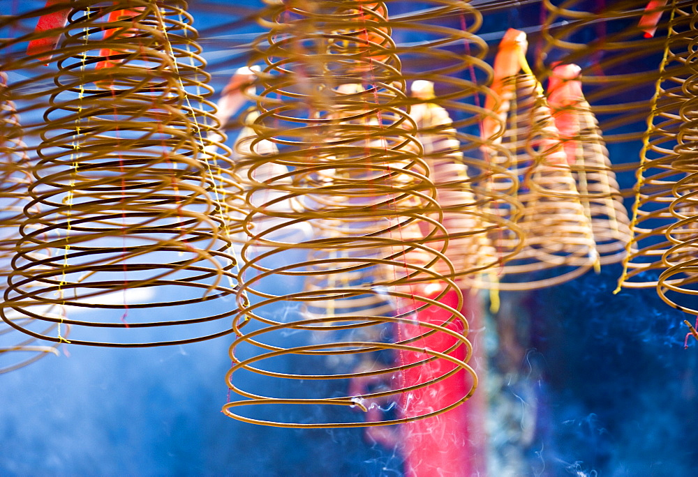 Hanging Incense Coils in Smoke, Saigon, Ho Chi Minh City, Vietnam