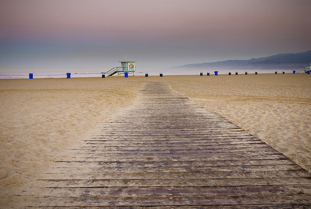 Path on Beach, Santa Monica, California, United States of America