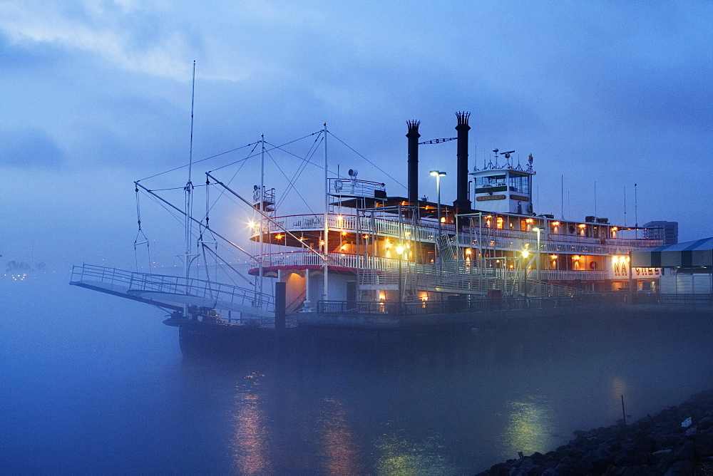 Riverboat at Night, New Orleans, Louisiana, United States of America