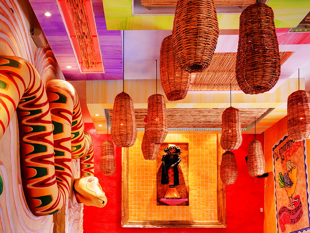 Interior of Art-Filled Room, Oaxaca, Mexico