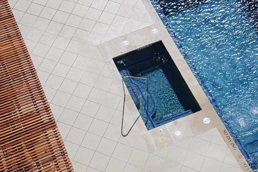 Hot Tub Next to Swimming Pool, Fort Worth, Texas, United States of America