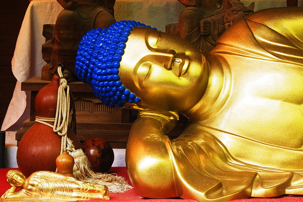 Reclining Buddha Statue, Honshu island, Japan, Asia