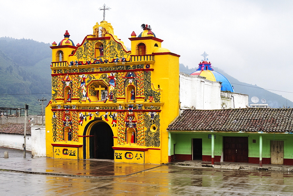 Colorful Church of San Andres Xecul, San Andres Xecul, Guatemala