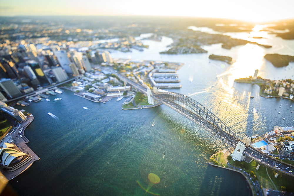 Aerial view of Sydney cityscape, Sydney, New South Wales, Australia