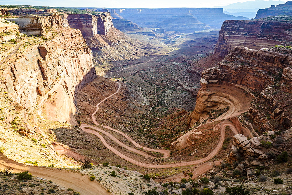 Aerial view of rock formations, Canyonlands, Utah, United States