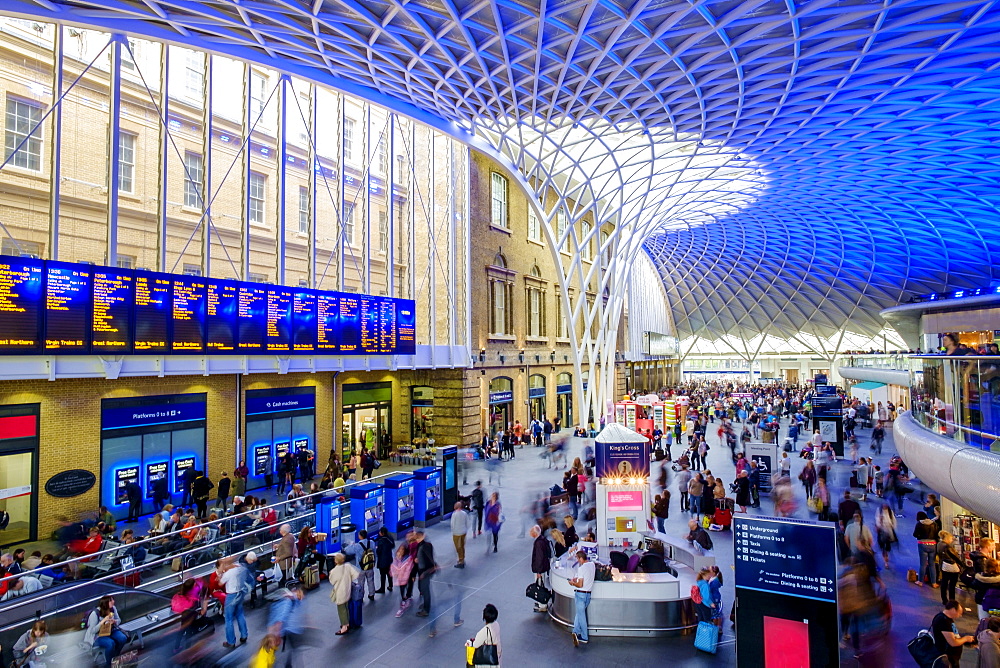 Modern architecture at train station, London, Greater London, England