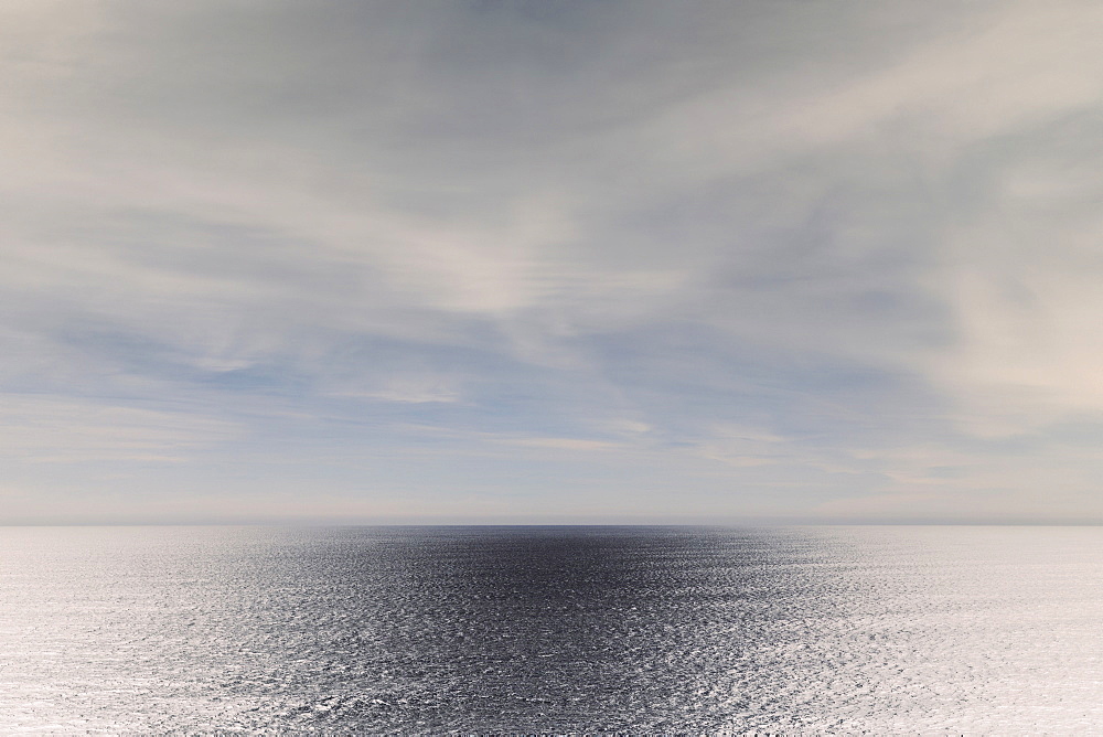 Inverted image of vast ocean, sky and horizon, Oswald West State Park, Manzanita, Oregon, Oswald West Park, Oregon, United States