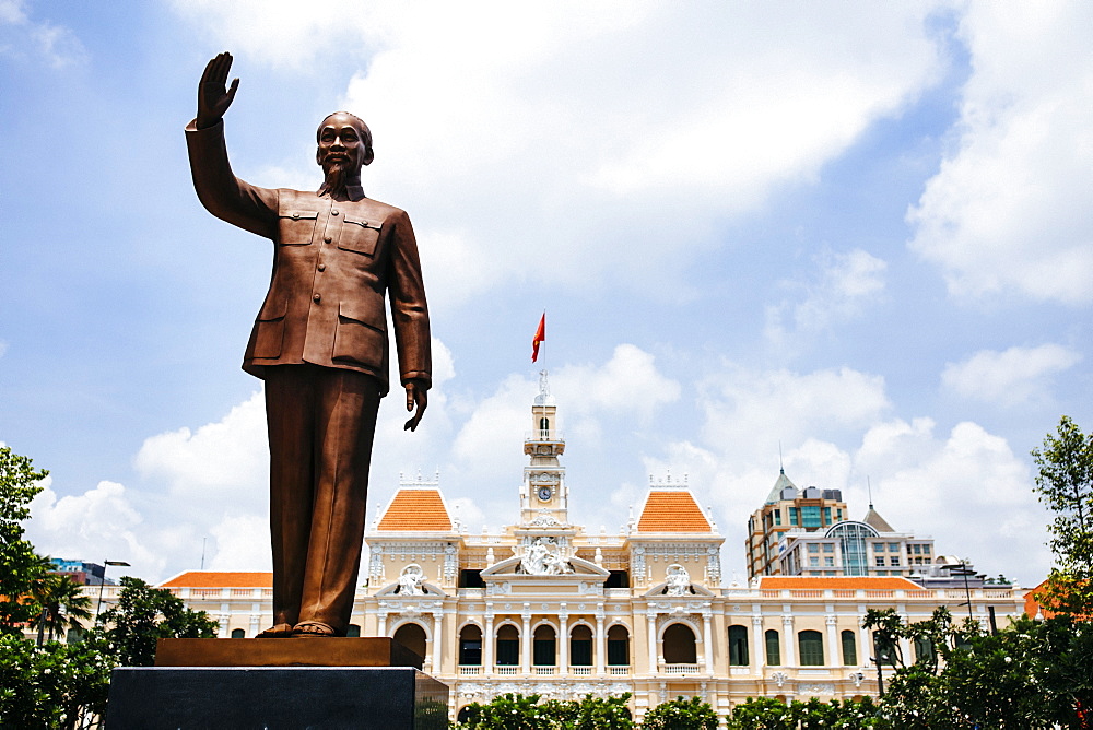 Statue of Ho Chi Minh in downtown Saigon, Vietnam