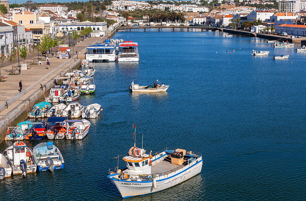 Fishing boats at Tavira, Eastern Algarve, Portugal