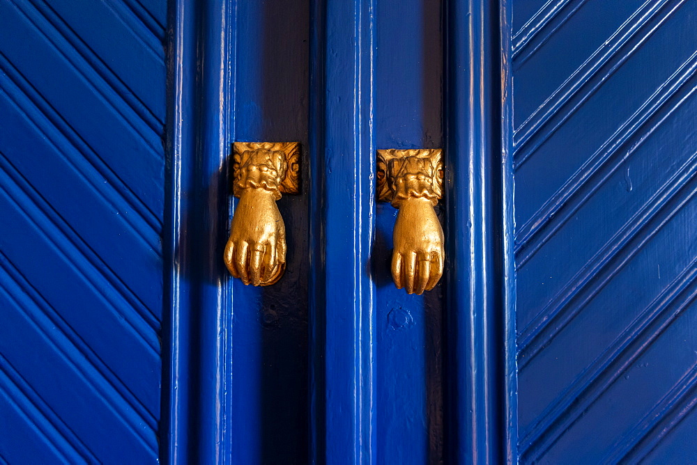 Door knockers in the form of hands, Algarve, Portugal