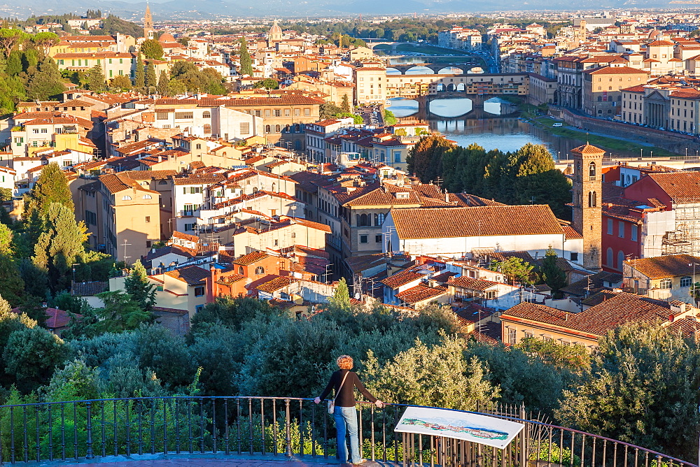 View of city from Piazza Michelangelo, Florence, Tuscany, Italy