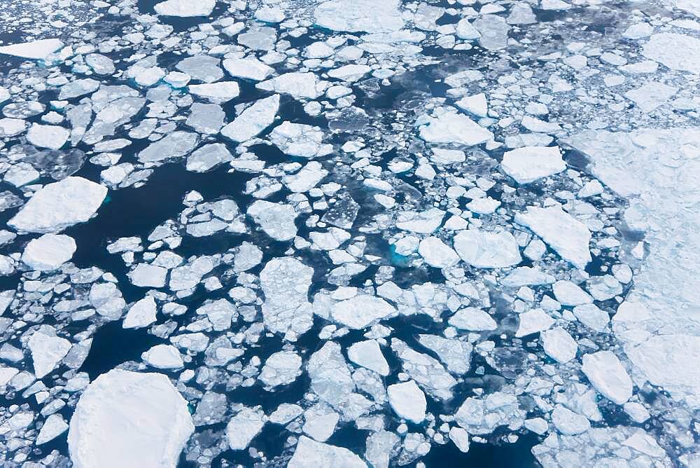 Aerial view of sea ice, Kulusuk, East Greenland