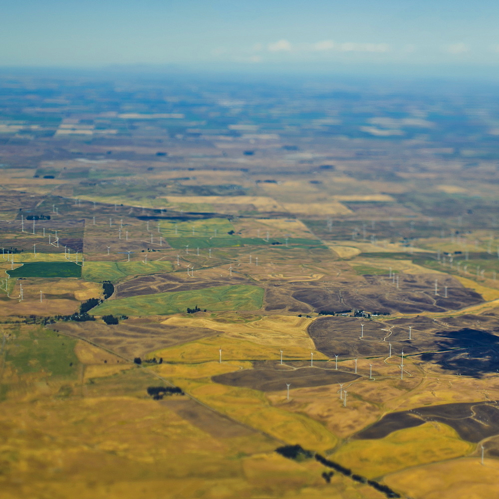 Wind Turbines on Farmland, Sacramento, California, United States of America