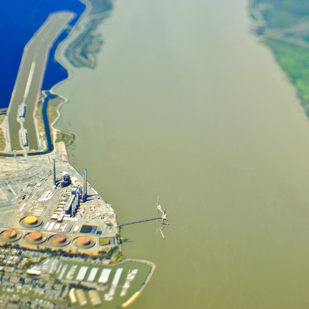 Industrial Plant on a Waterfront, Pittsburg, California, United States of America