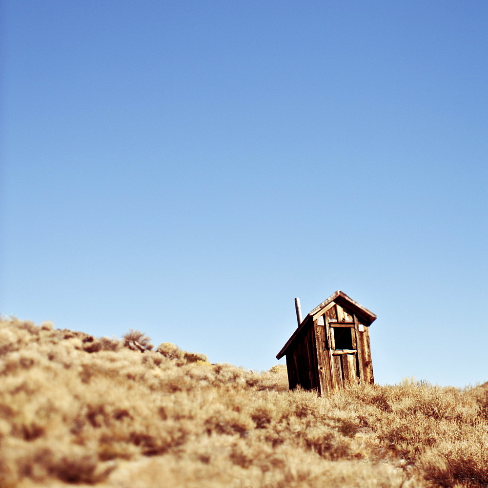 Dilapidated Outhouse on Hillside, Bodie, California, United States of America