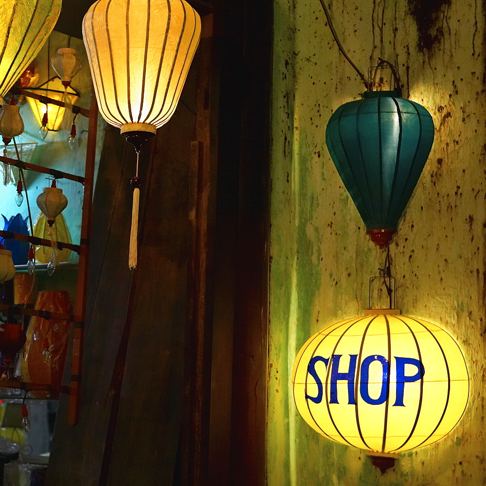 Lanterns at a Gift Shop Entrance, Hoi An, Quang Nam, Vietnam