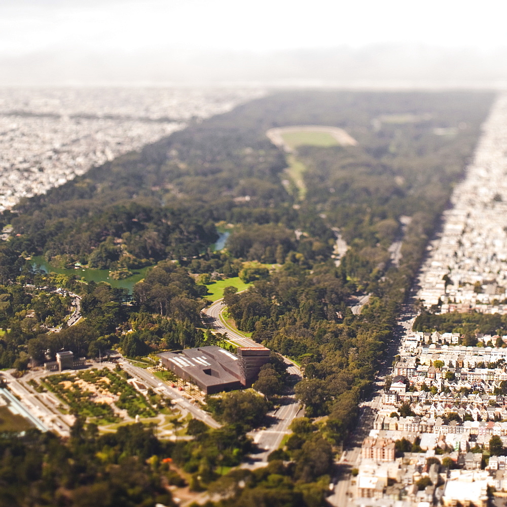 Park and the urban sprawl of a city