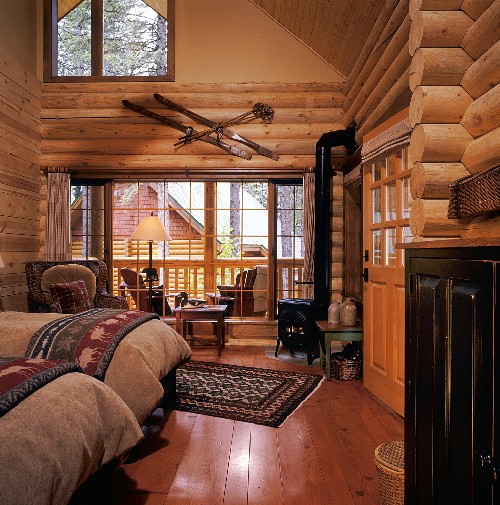 Resort Log Cabin Interior, United States of America