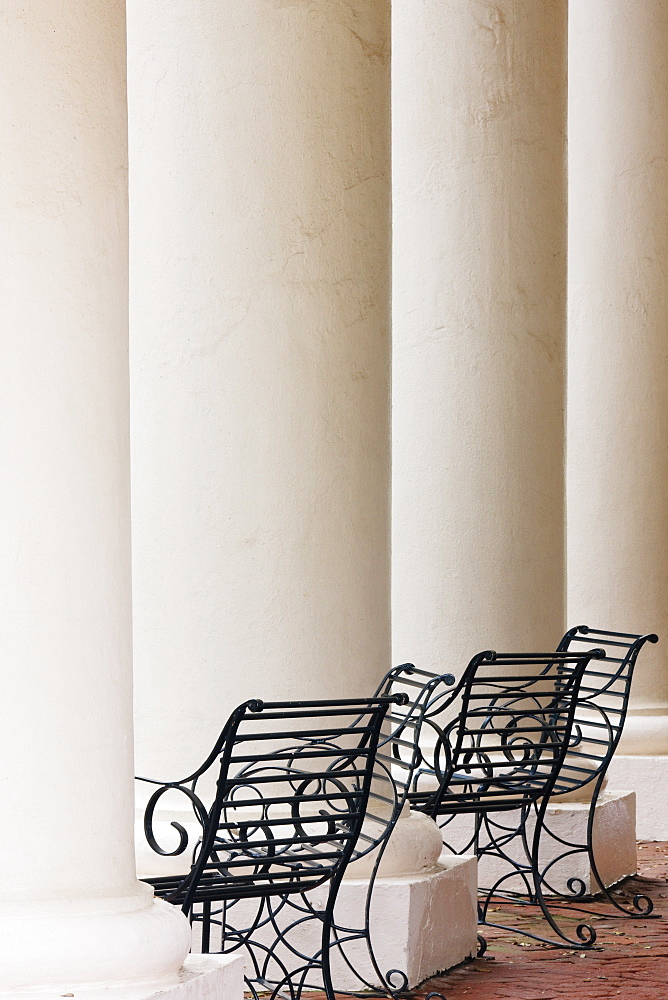 Wrought Iron Chairs and Columns, Louisiana, USA