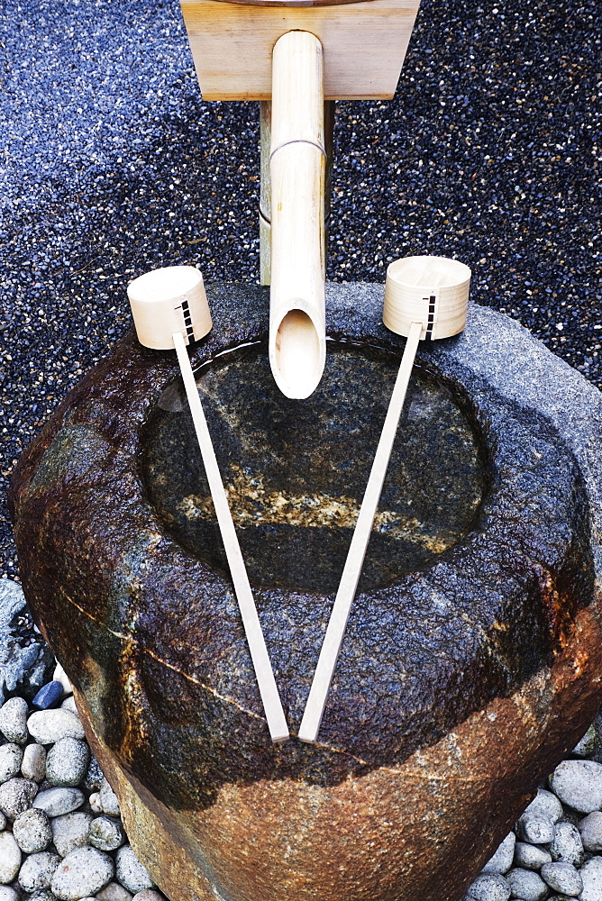 Hand Washing Station at a Shinto Shrine, Ise, Japan