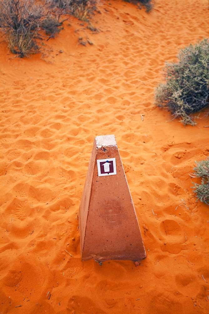 Stone marker in Valley of Fire State Park, Nevada, United States, None, Nevada, USA