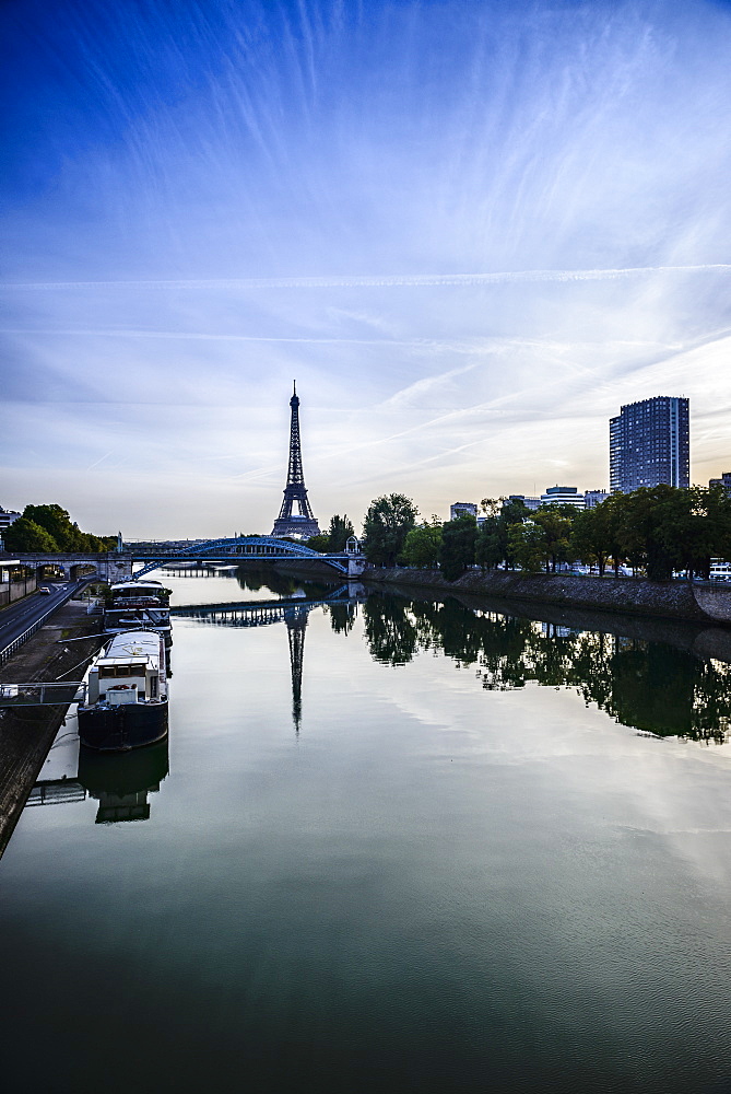 Eiffel Tower and Seine River, Paris, France, Paris, France