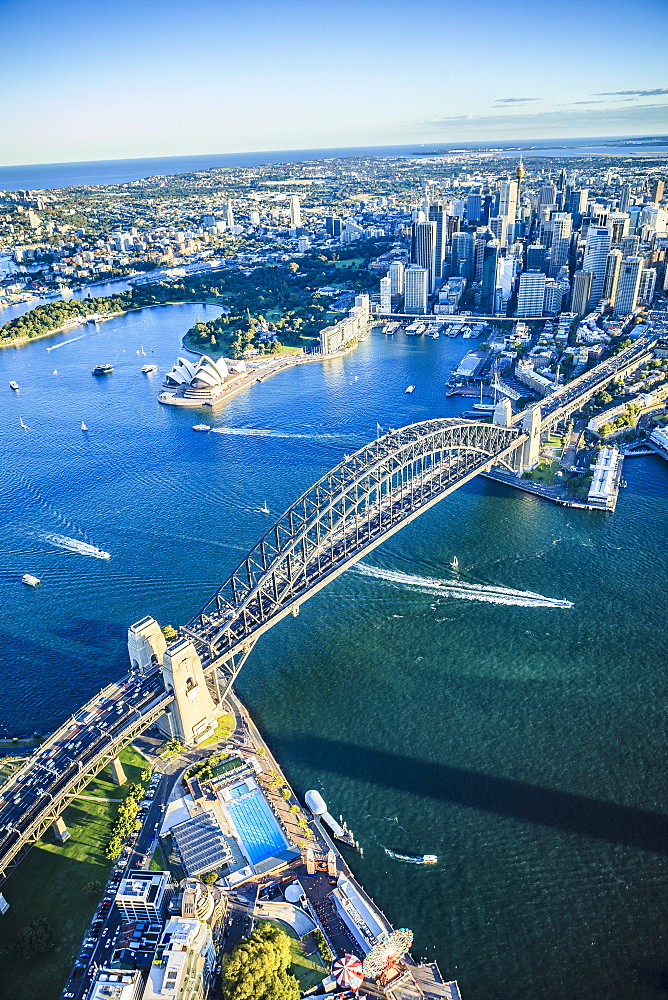 Aerial view of Sydney cityscape, Sydney, New South Wales, Australia