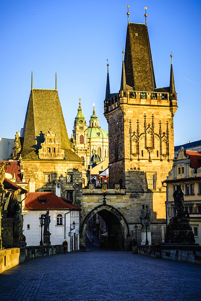 Buildings in Prague cityscape, Czech Republic, Prague, Czechoslovakia