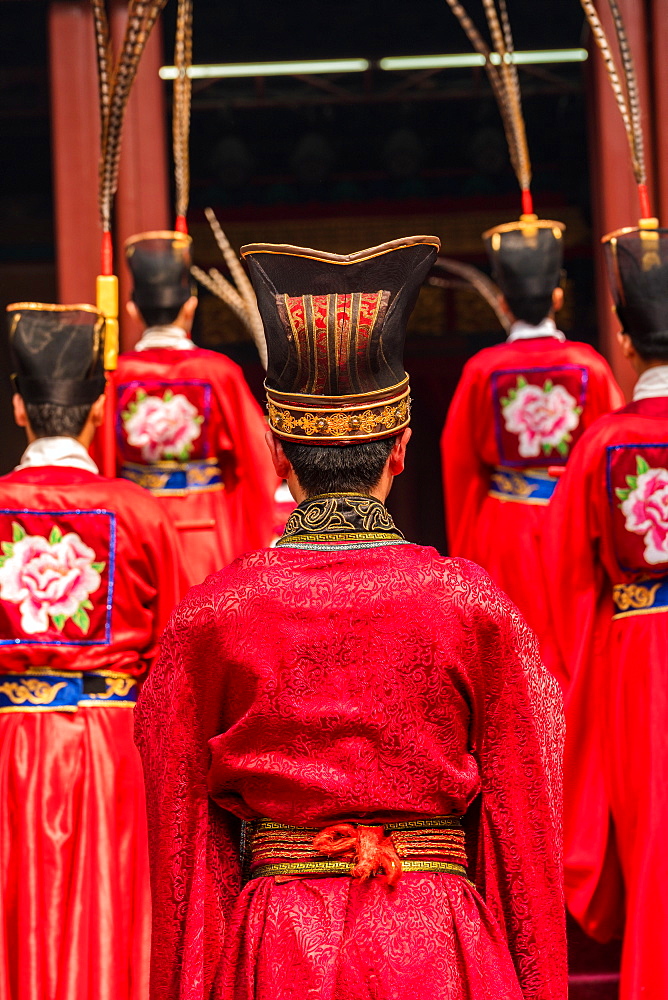 Traditional Chinese theatre performance in temple, Beijing, China, China