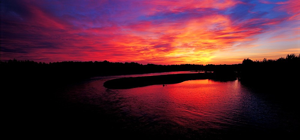 Irtysh River in Burgin, Xinjiang