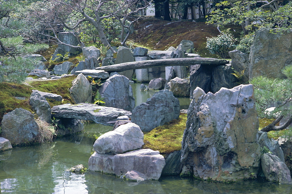 Garden, Nijo castle, Kyoto, Japan, Asia