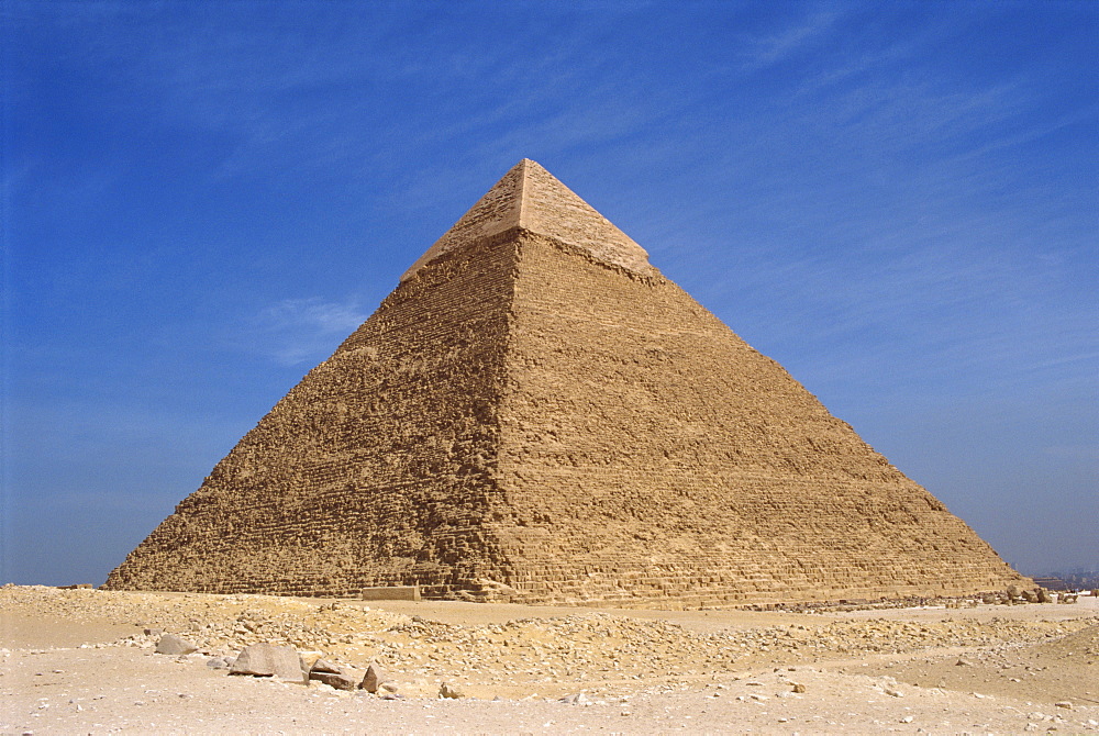 Chephren pyramid, Giza, UNESCO World Heritage Site, near Cairo, Egypt, North Africa, Africa