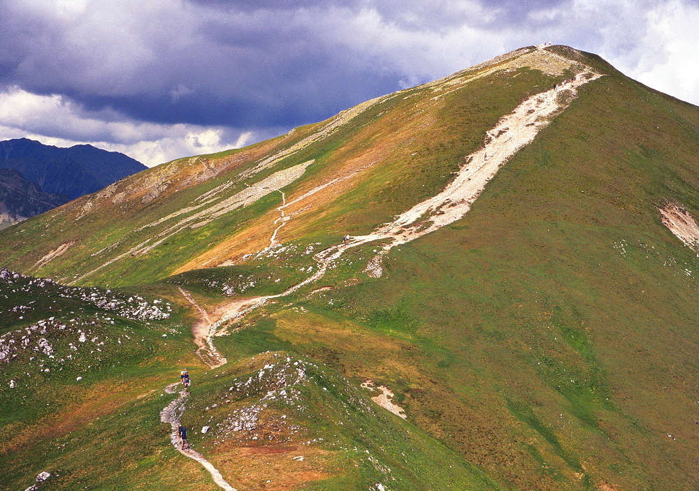 People Hiking on Tatra Mountain Range, Poland, Eastern Europe