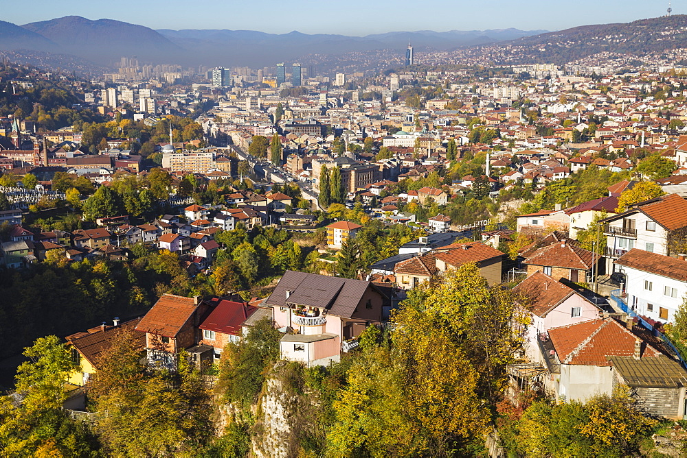 View of Sarajevo City, Sarajevo, Bosnia and Herzegovina, Europe