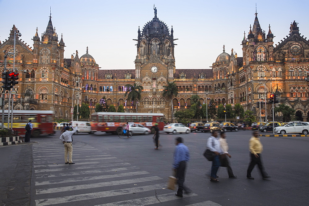 Chhatrapati Shivaji Terminus, UNESCO World Heritage Site, Mumbai, Maharashtra, India, Asia