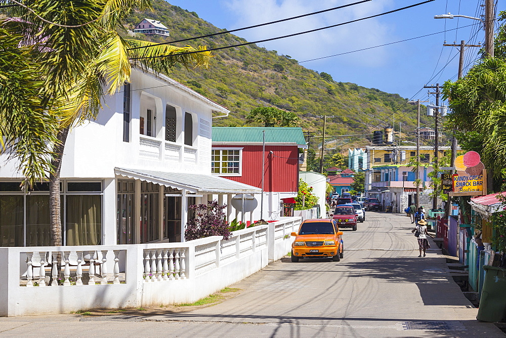 The main street in Clifton, Union Island, The Grenadines, St. Vincent and The Grenadines, West Indies, Caribbean, Central America