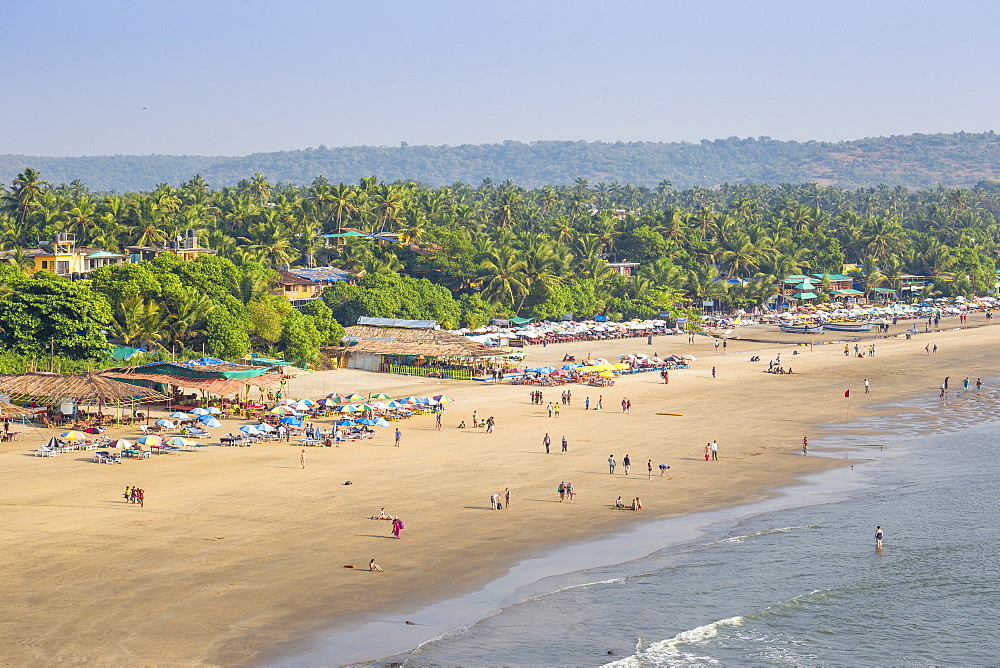 View of Arambol beach, Goa, India, Asia